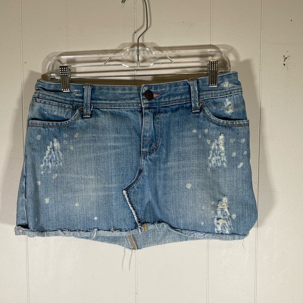 American‎ eagle Distressed Denim Mini Skirt size 8